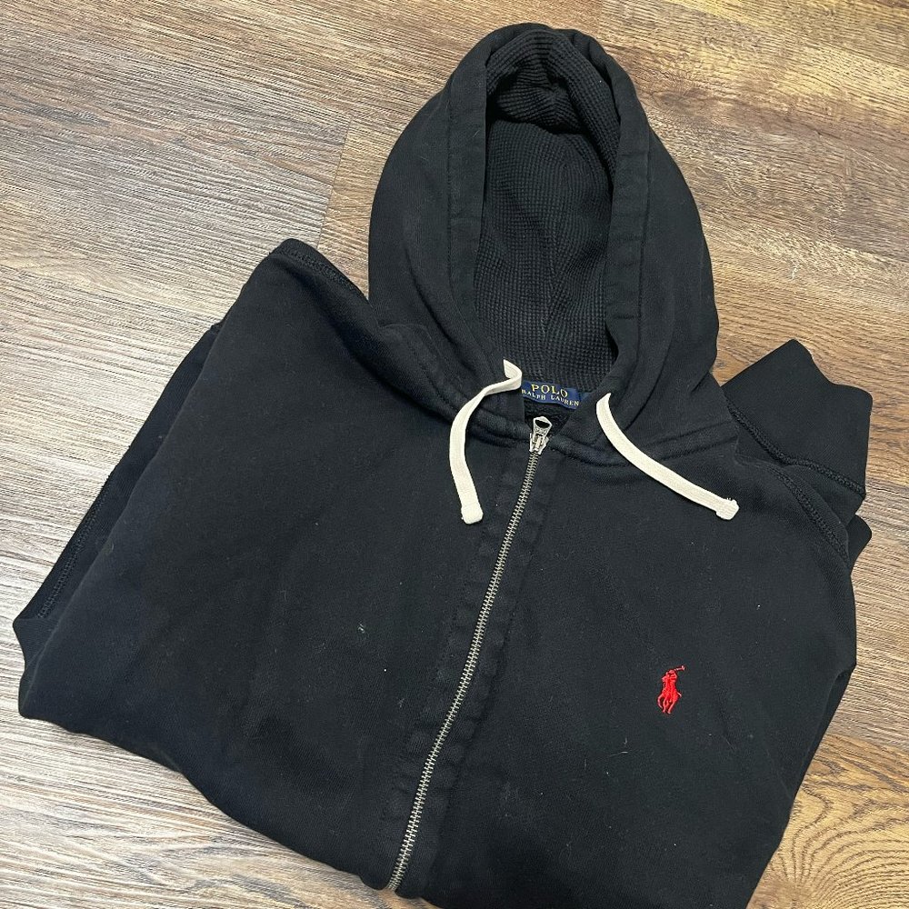 Polo Ralph Lauren Black XL Hoodie - Hooded Sweatshirt - used good condition